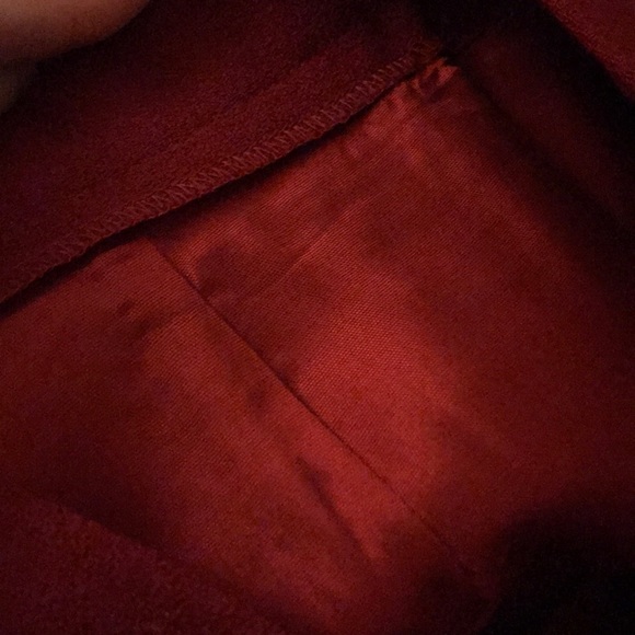 SOLDRed vintage comfy pencil skirt sz 8 - Picture 5 of 5